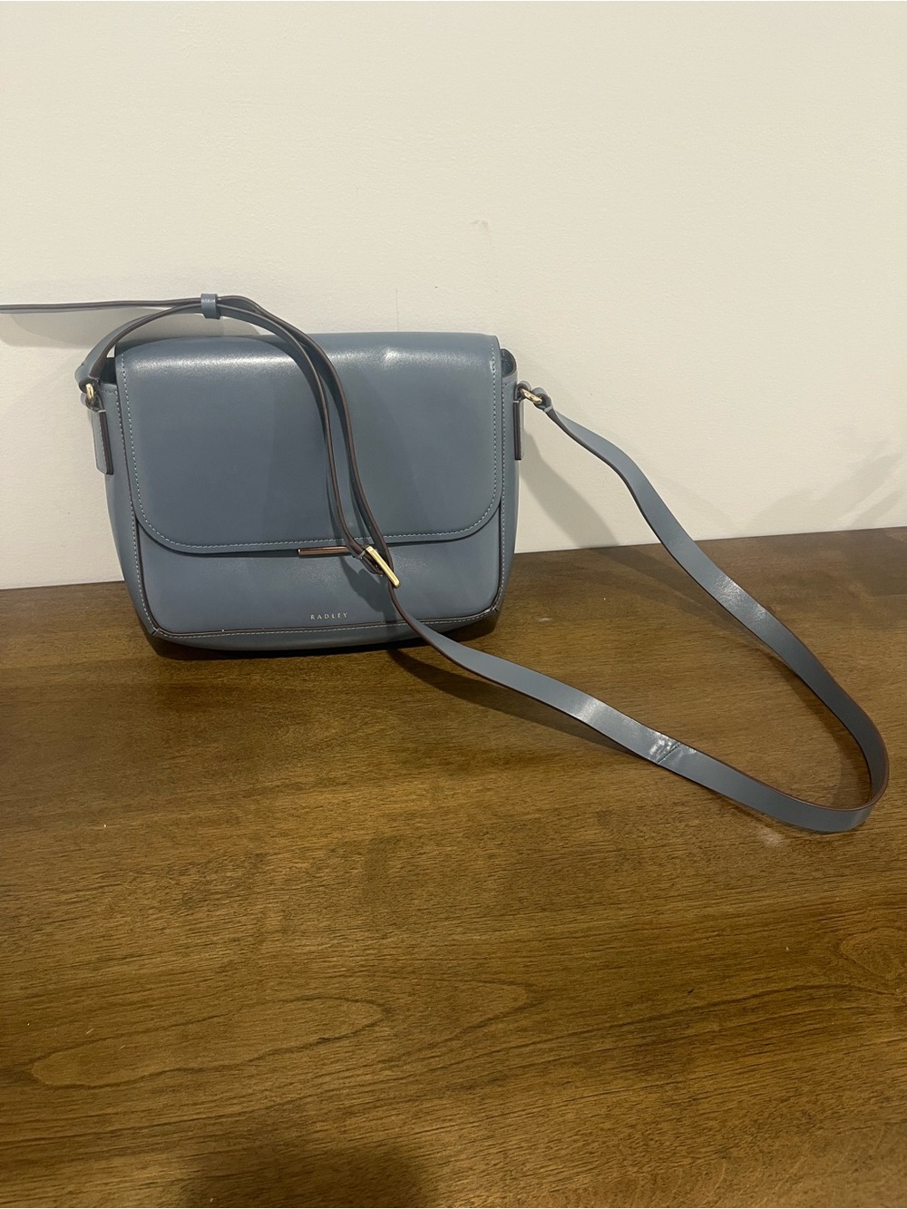 RADLEY LONDON Slate Blue Leather Crossbody Bag